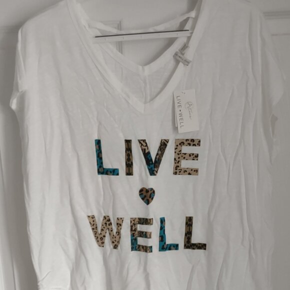 NWT Cato Active Live Well white t-shirt - Picture 1 of 4
